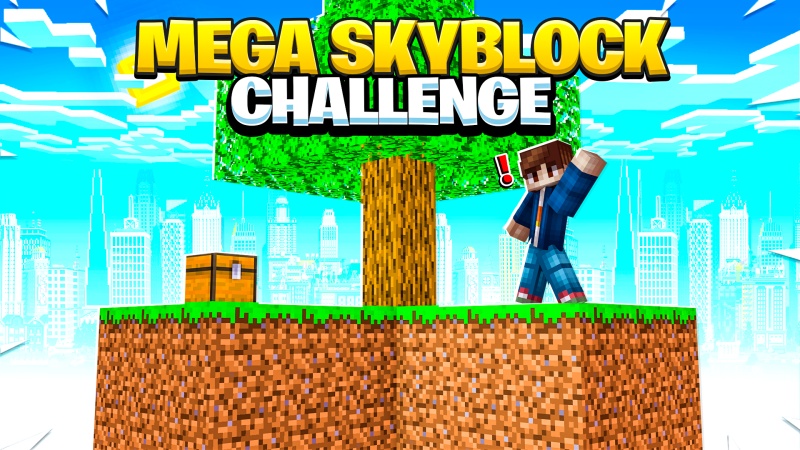 Mega Skyblock Challenge Key Art