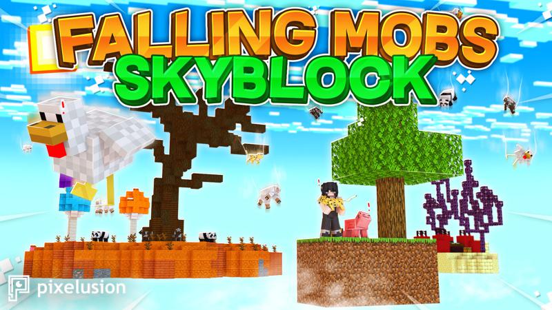 Falling Mobs Skyblock Key Art