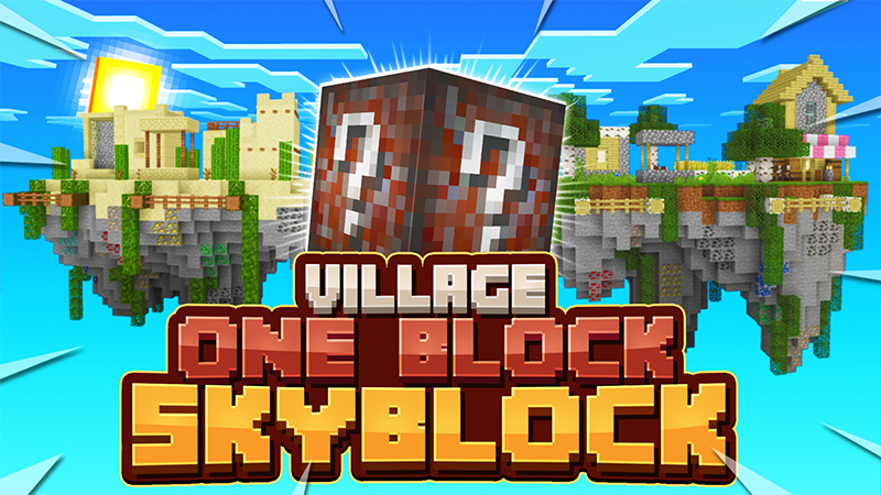 Village One Block Skyblock Key Art