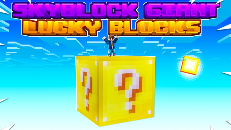Check out SkyBlock Lucky Block, a community creation available in the  Minecraft marketplace.