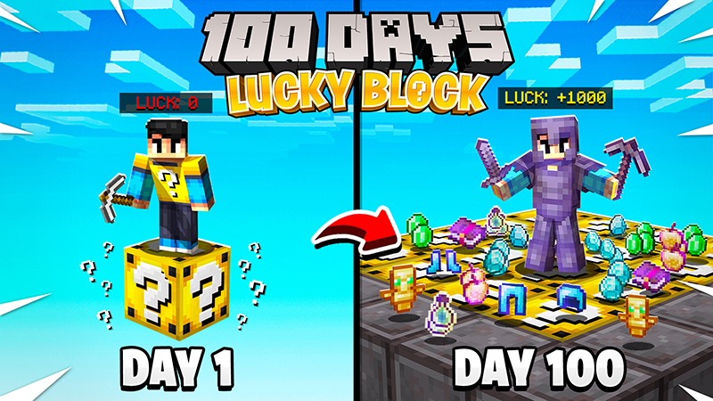 100 Days Lucky Block Key Art