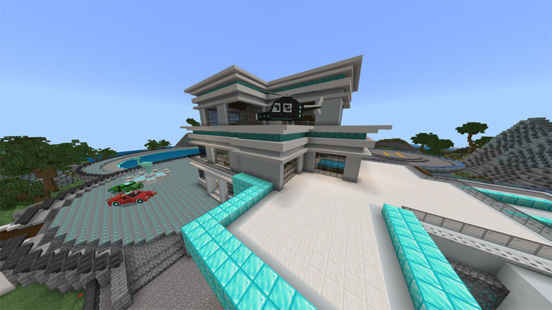 Modern Diamond Mansion By Odyssey Builds Minecraft Marketplace Map Minecraft Marketplace