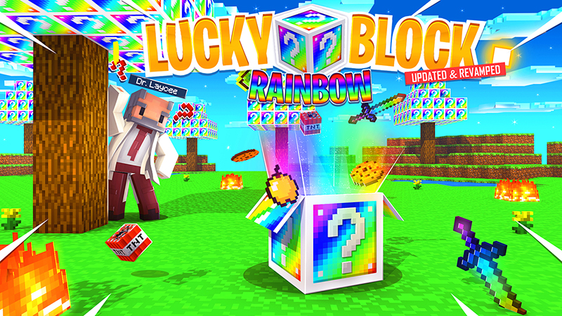Lucky Block Rainbow In Minecraft Marketplace Minecraft