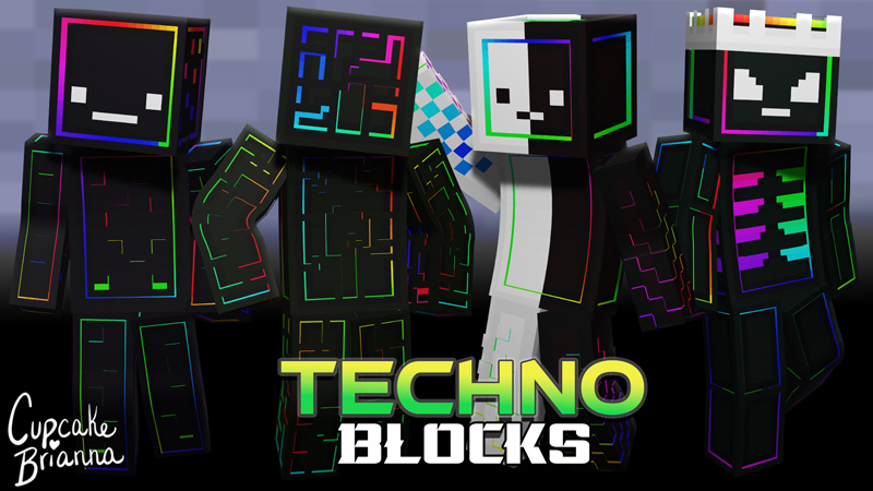 Techno Blocks HD Skin Pack Key Art