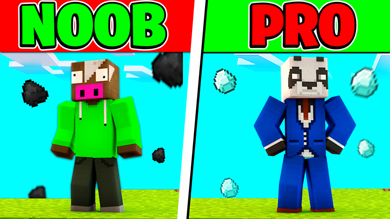 Noob Mob VS Pro Mobs Key Art