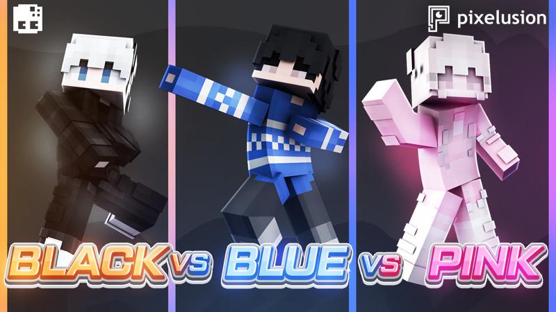 Black vs Blue vs Pink Key Art