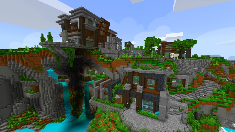 Modern House Cliffside In Minecraft Marketplace Minecraft