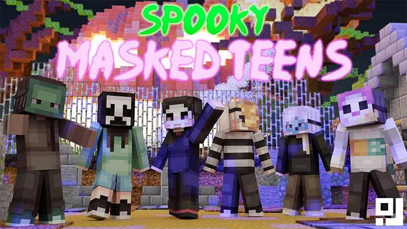 Spooky Masked Teens Key Art