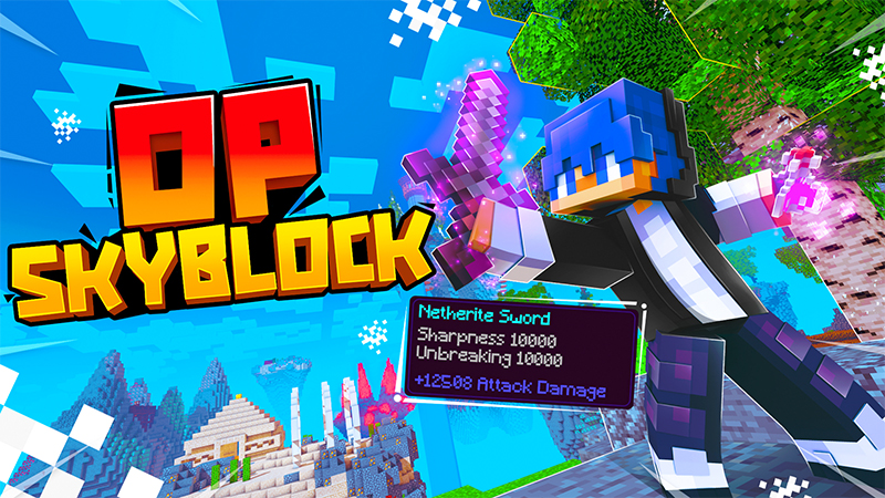 OP Skyblock Key Art