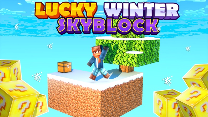 Lucky Winter Skyblock Key Art