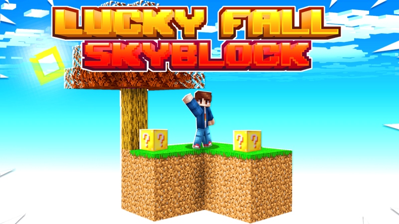 Lucky Fall Skyblock Key Art