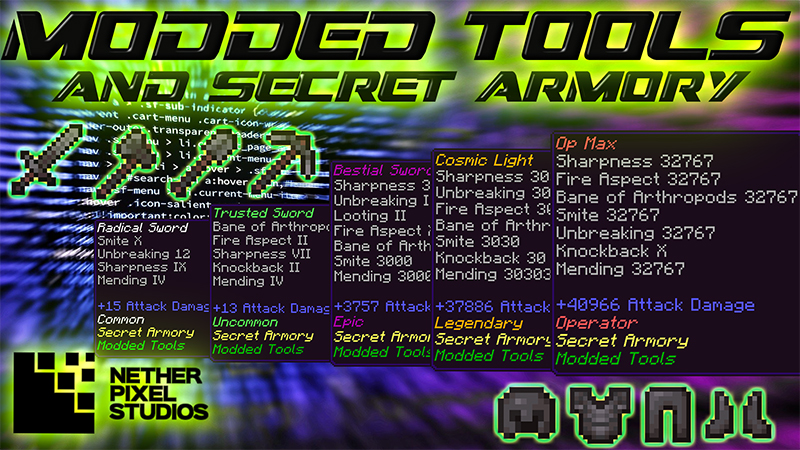 Modded Tools and Secret Armory Key Art