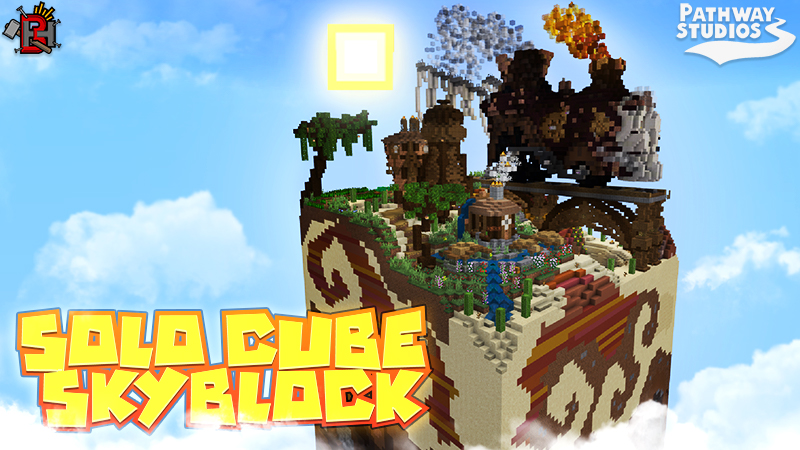 Solo Cube Skyblock Key Art