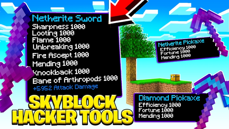 Skyblock Hacker Tools Key Art