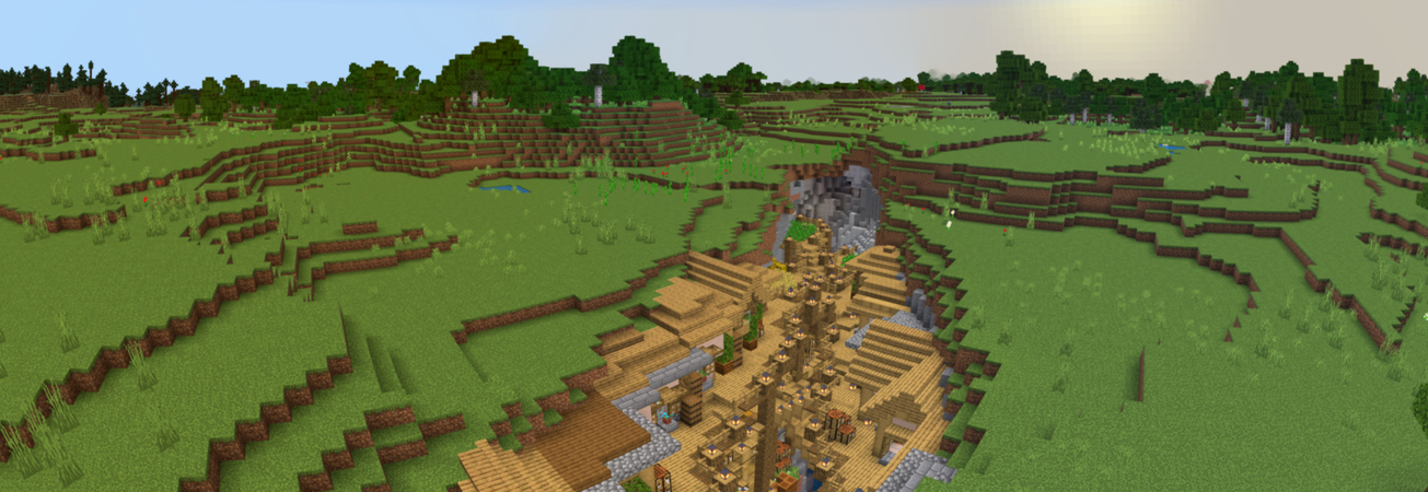 Village In A Ravine Panorama