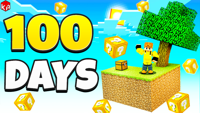 100 Days: Lucky Block SkyBlock Key Art