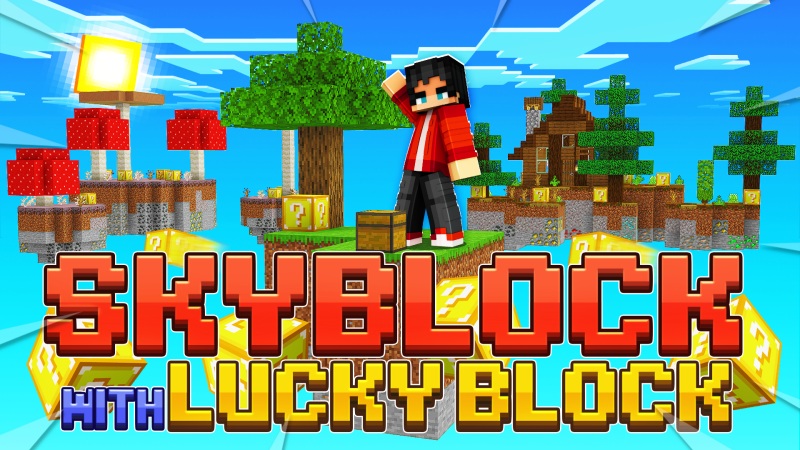 Skyblock With Lucky Block Key Art