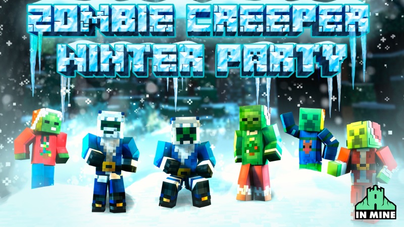 Zombie Creeper Winter Party Key Art