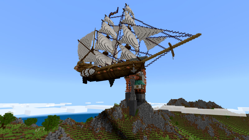 minecraft steampunk airship dock