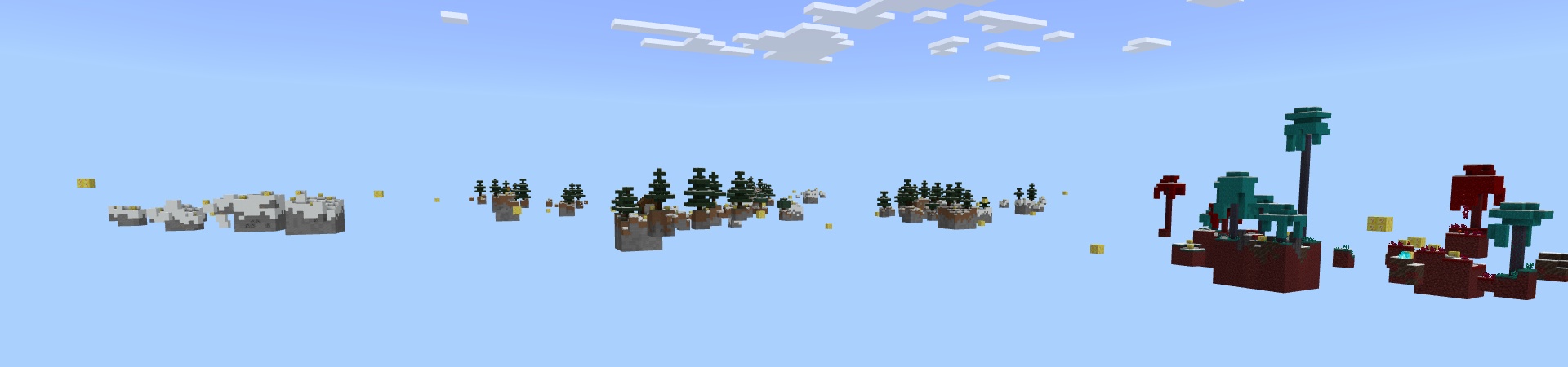 Lucky Winter Skyblock Panorama