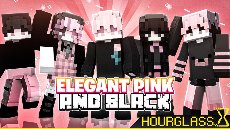 Elegant Pink and Black Key Art