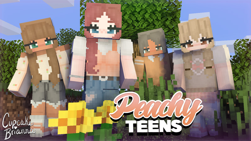 Peachy Teens Hd Skin Pack By Cupcakebrianna Minecraft Skin Pack Minecraft Marketplace Via