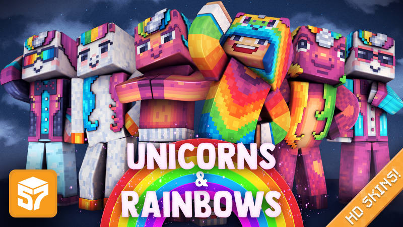 Rainbows Unicorns by 57Digital (Minecraft Skin Pack) - Minecraft ...