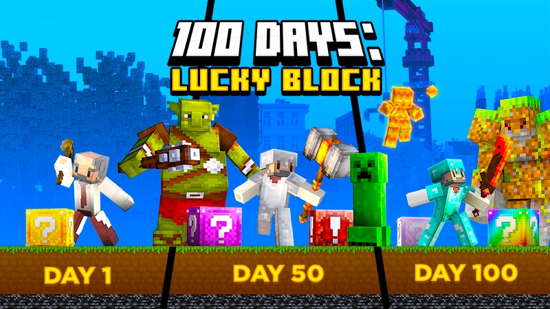 100 Days Lucky Block Key Art