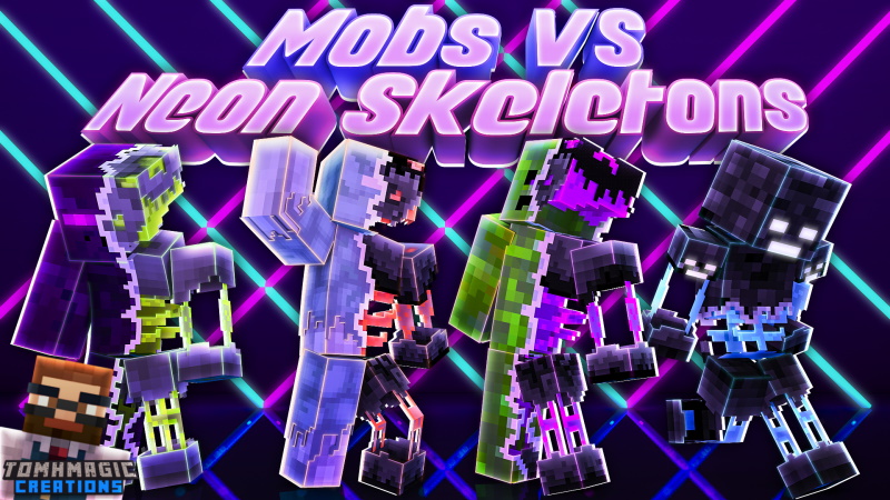 Mobs vs Neon Skeletons Key Art