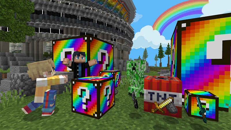 Minecraft: RAINBOW Lucky Block MARIO CHALLENGE! 