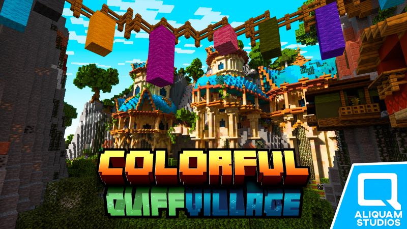 Colorful Cliff Village Key Art