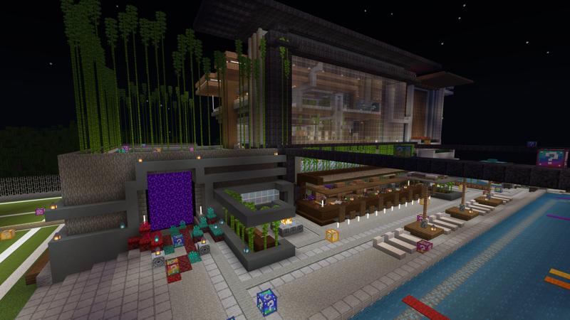 Lucky Skyblock Modern Mansion In Minecraft Marketplace Minecraft