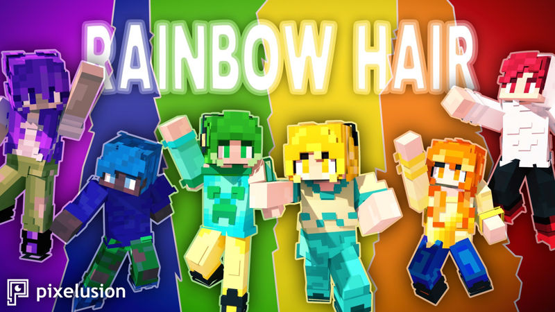 Rainbow Hair on the Minecraft Marketplace by Pixelusion Rainbow Hair on the Minecraft Marketplace by Pixelusion