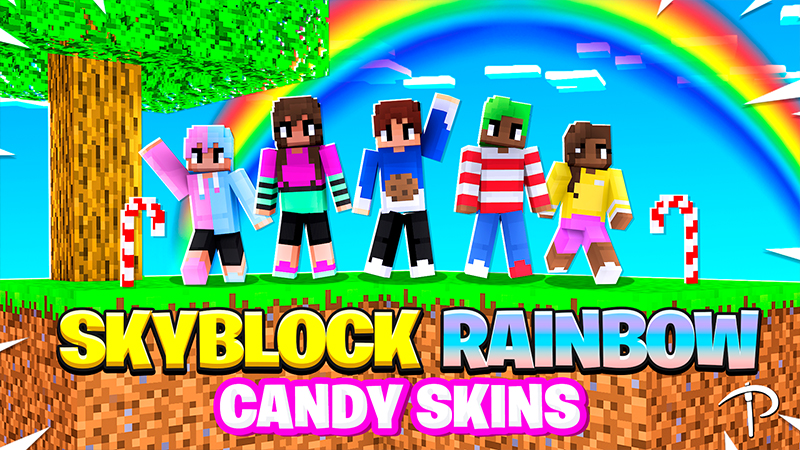 SkyBlock Rainbow Candy Skins Key Art