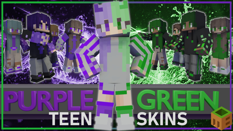 Purple vs Green Teen Skins Key Art