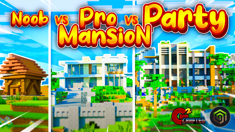 Noob vs Pro vs Party Mansion Key Art