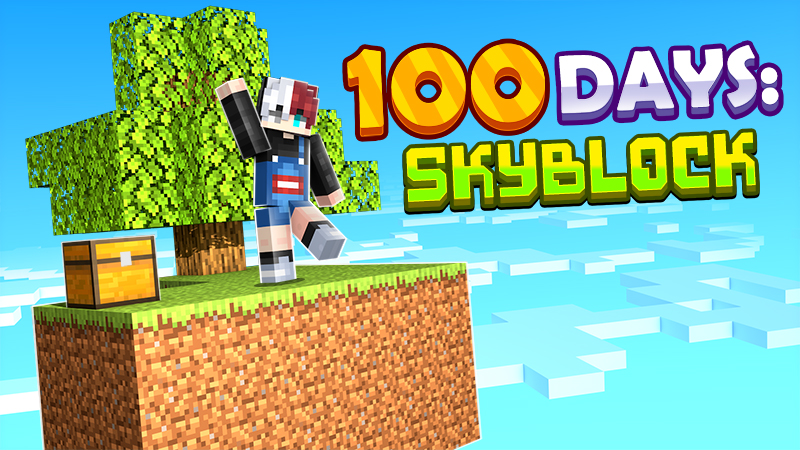 100 Days: Skyblock Key Art