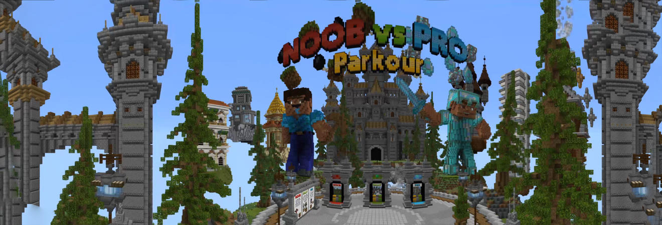 Parkour: Noob vs Pro Panorama