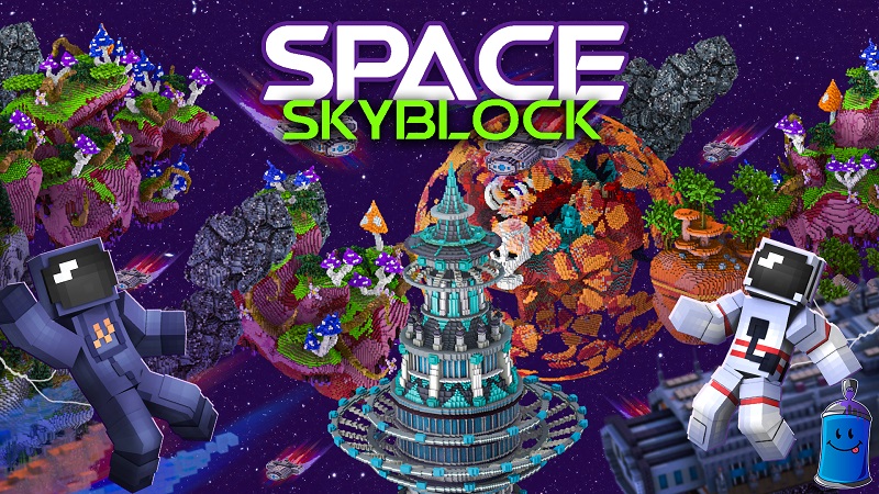 Space Skyblock Key Art