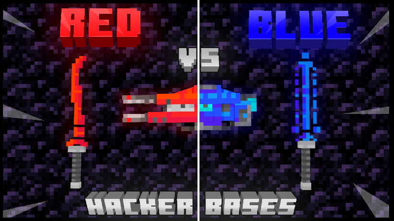 Red vs Blue: Hacker bases Key Art