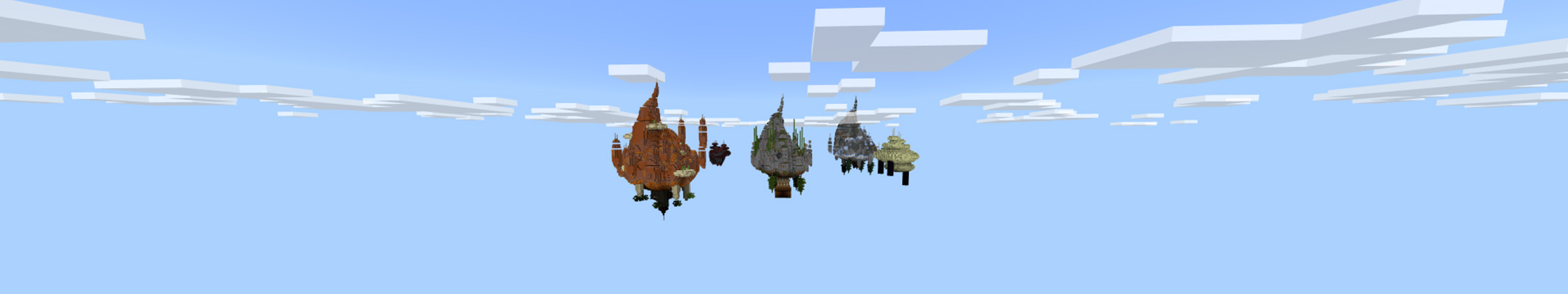 Skyblock but Upside Down Panorama