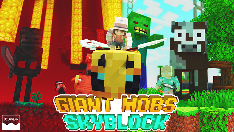 Giant Mobs Skyblock Key Art