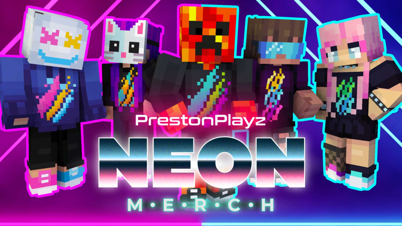 PrestonPlayz Neon Merch Key Art