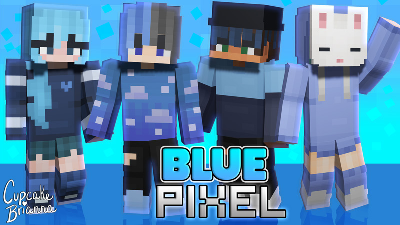 Blue Pixel Skin Pack Key Art