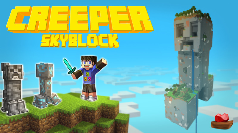 Creeper Skyblock Key Art