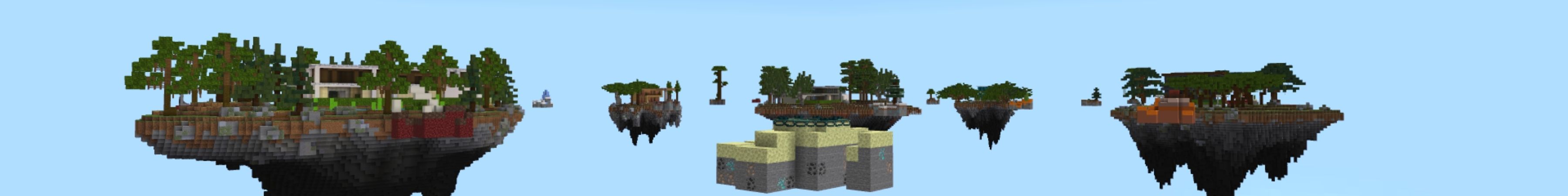 Modern Skyblock Mansions Panorama