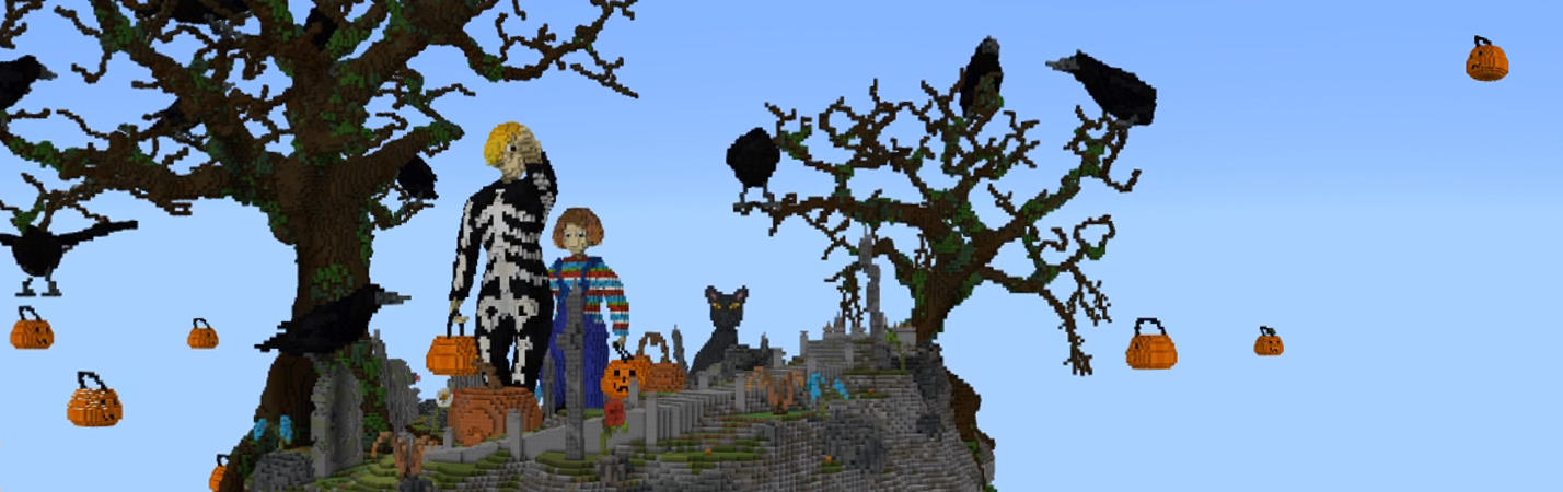 Halloween: Pumpkin Skyblock Panorama