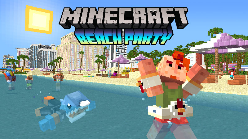 Рынок Minecraft, Beach Party Skin Pack, Minecraft.