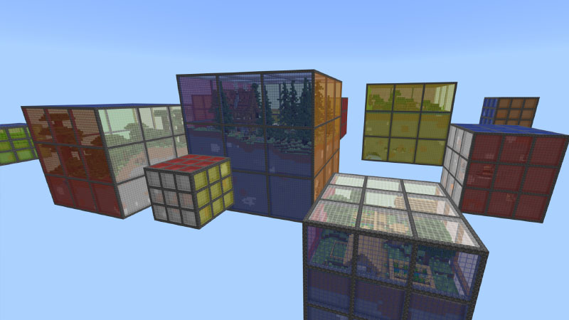 Rubik's Cube Islands by Pixelusion
