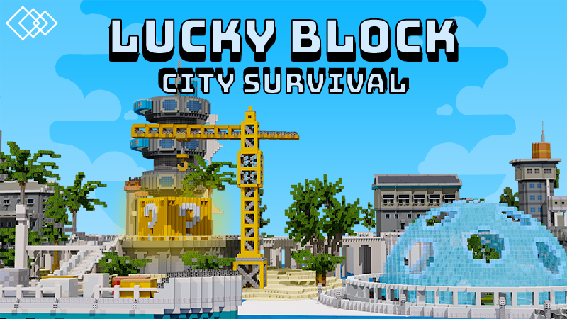 Lucky Block City Survival In Minecraft Marketplace Minecraft